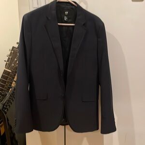 H&M Tuxedo suit dark blue Sz 40r 33x32 slim fit like new